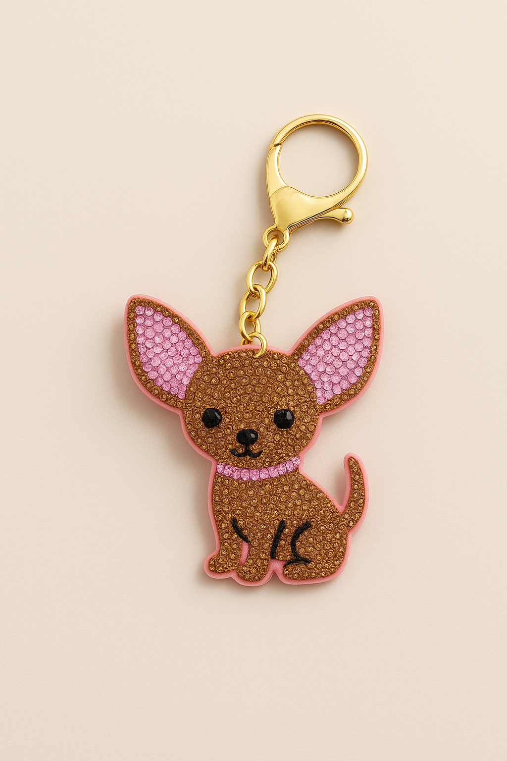 Glitter Pup Keychain