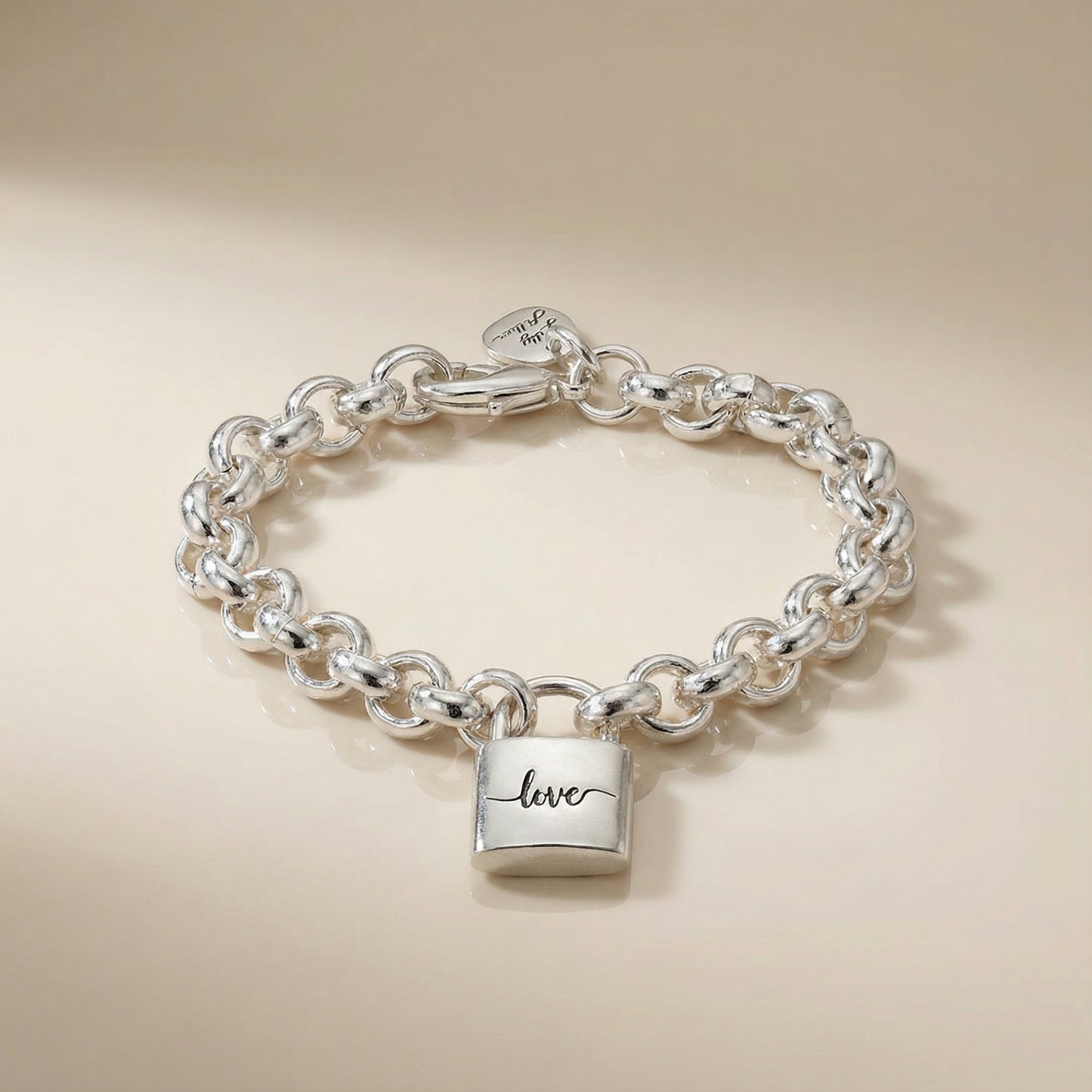 Timeless Lock and Chain Charm Bracelet