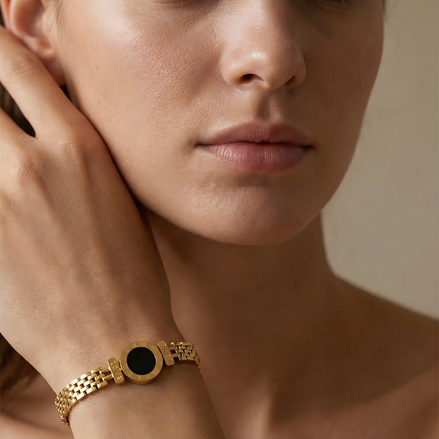 Gold Love Chain Bracelet