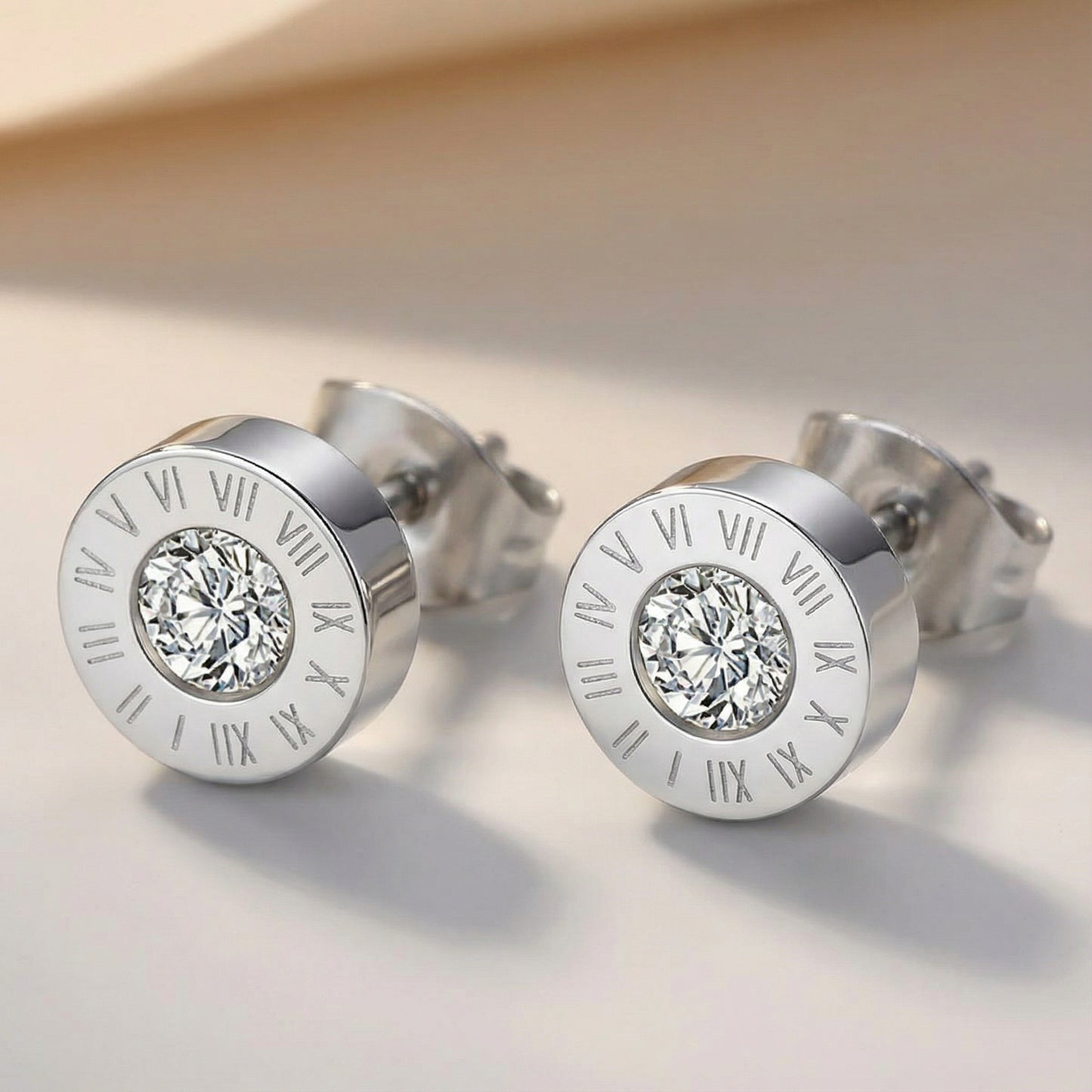 Roman Halo Stud Earrings