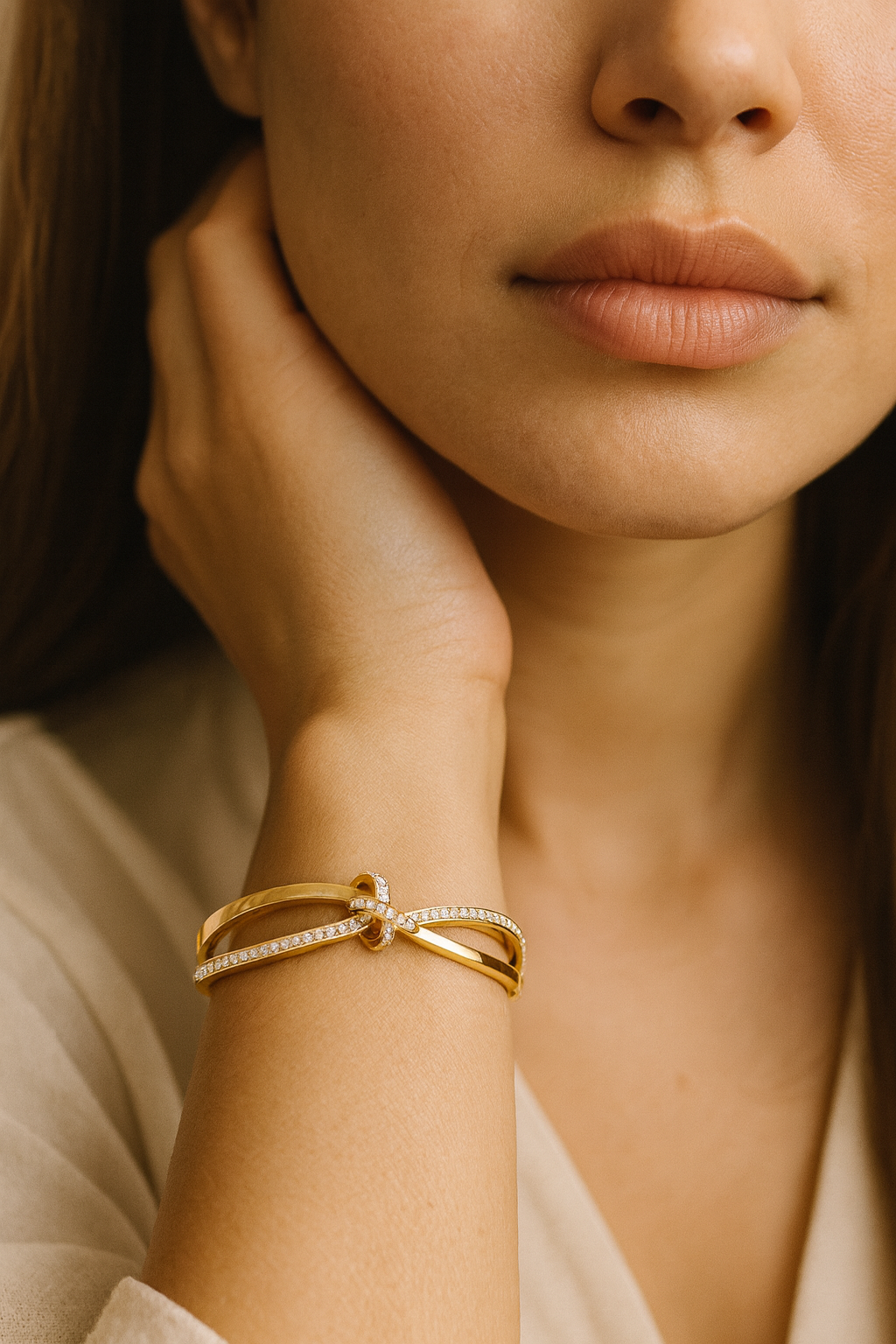 Gold Knot Bangle