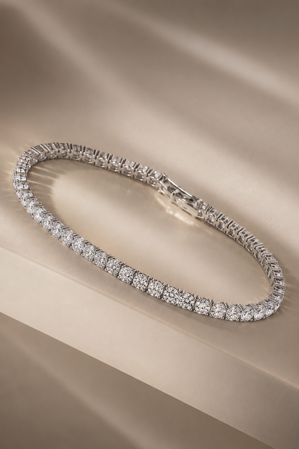 Classic Moissanite Tennis Bracelet – D VVS1 Round Brilliant Cut 925 Sterling Silver