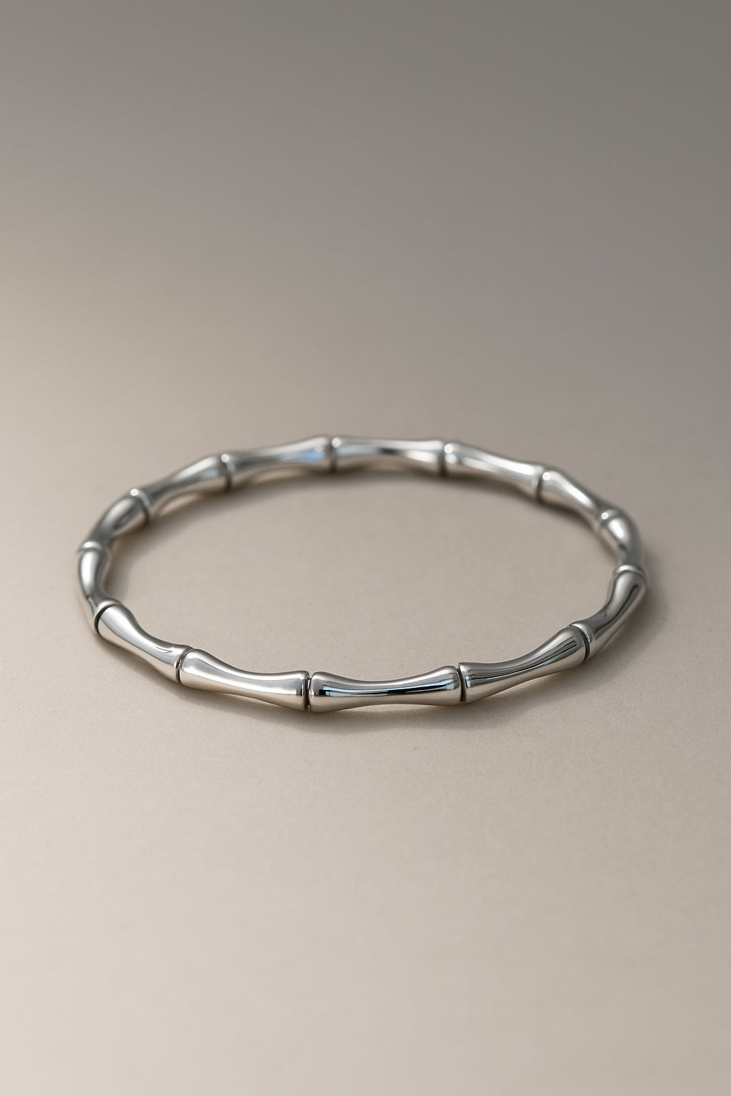 Bamboo Silver-Tone Bracelet