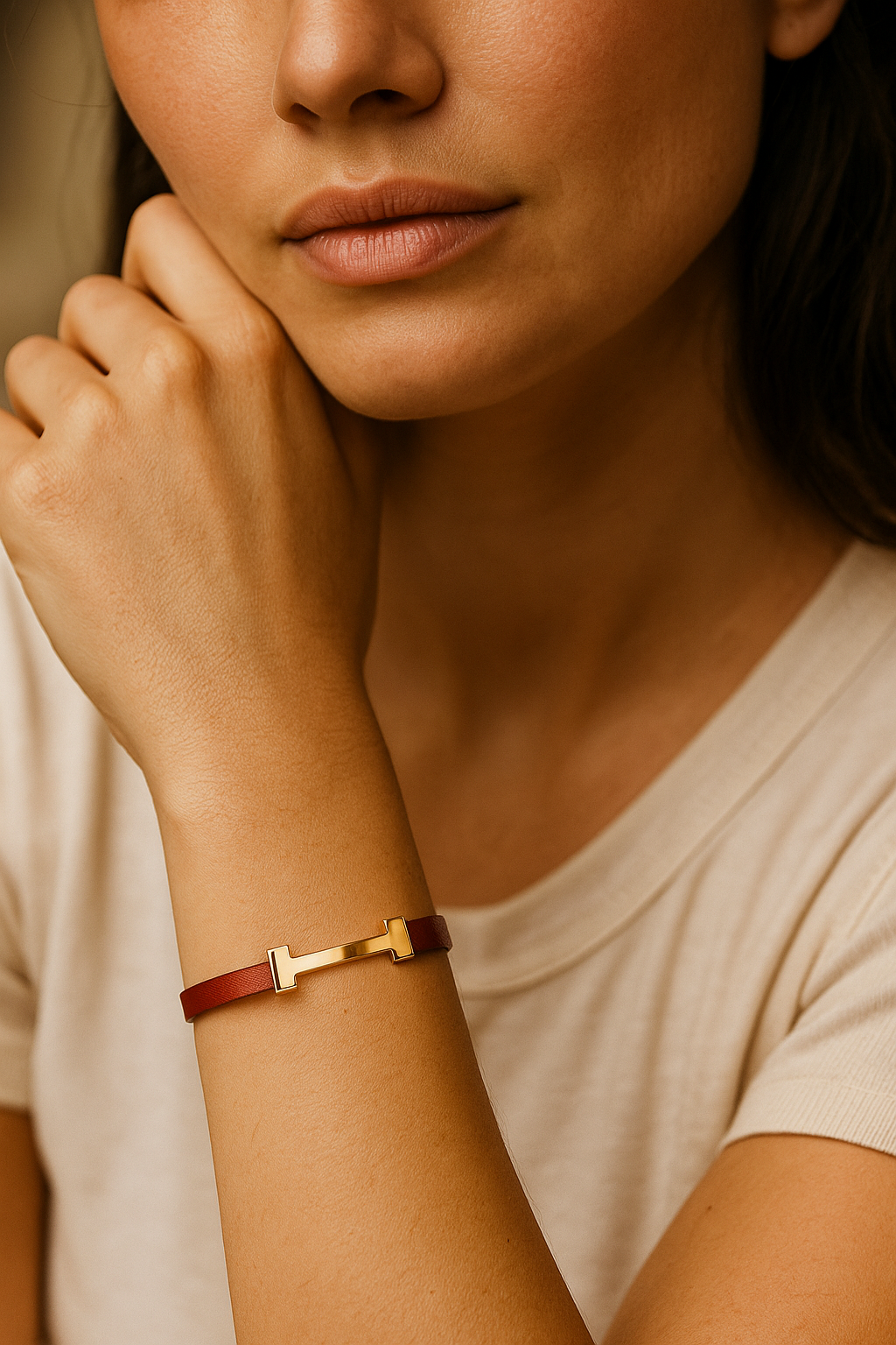 Leather Bar Bracelet