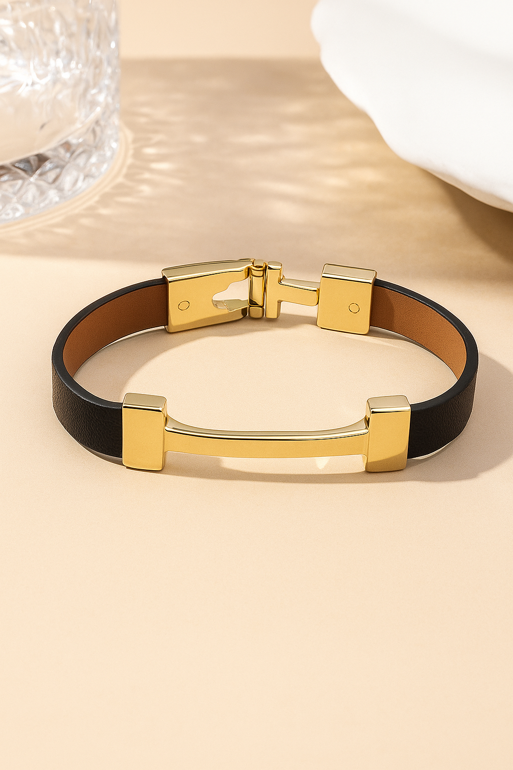 Leather Bar Bracelet