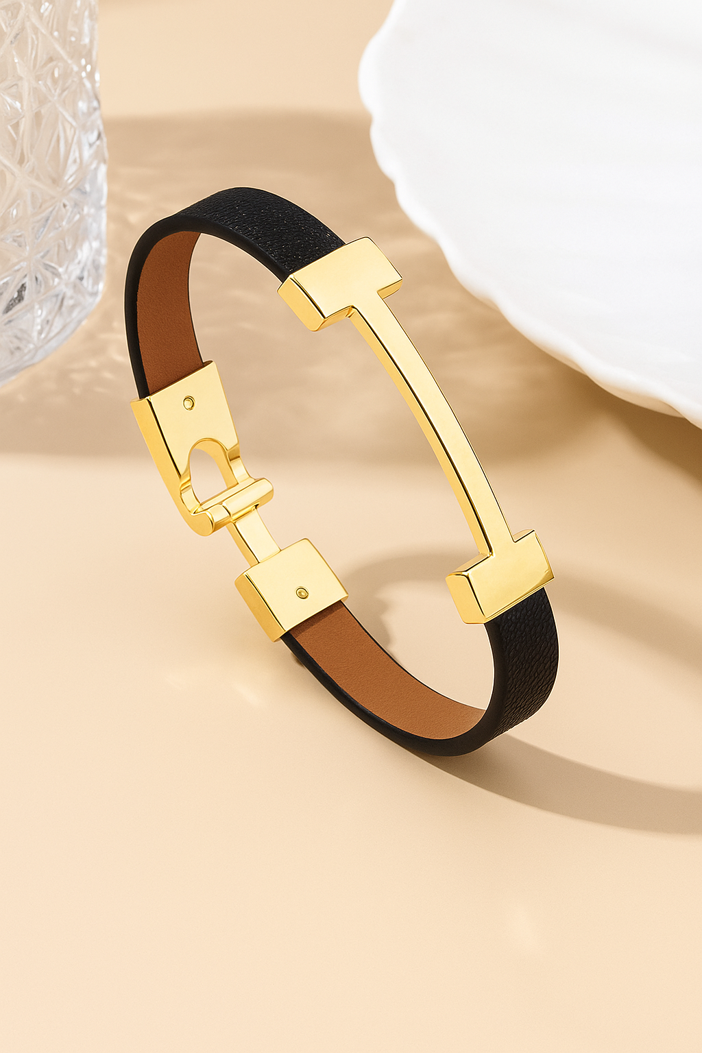 Leather Bar Bracelet