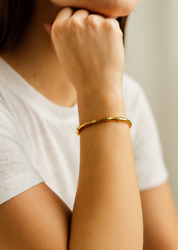 Bamboo Gold-Tone Bracelet