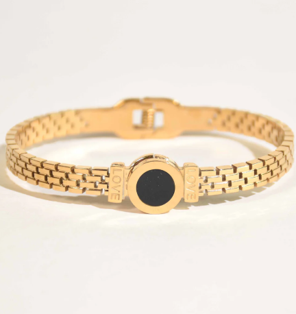 Gold Love Chain Bracelet