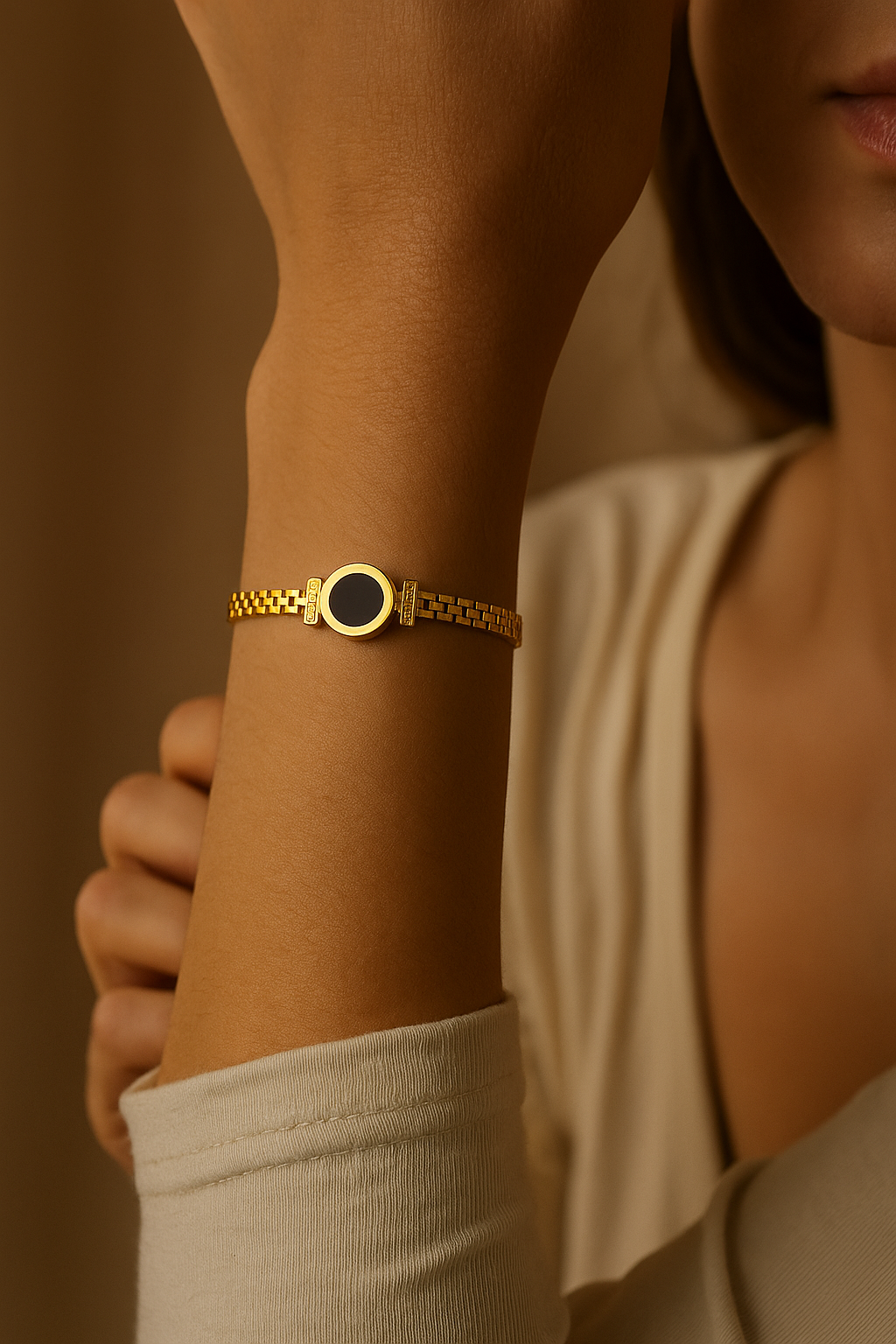 Gold Love Chain Bracelet