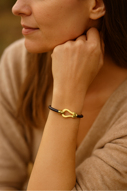 Atlas Leather Link Bracelet