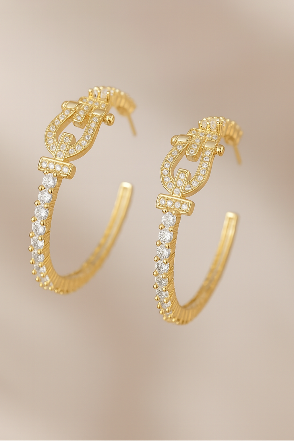 Sparkle Pave Hoop Earrings