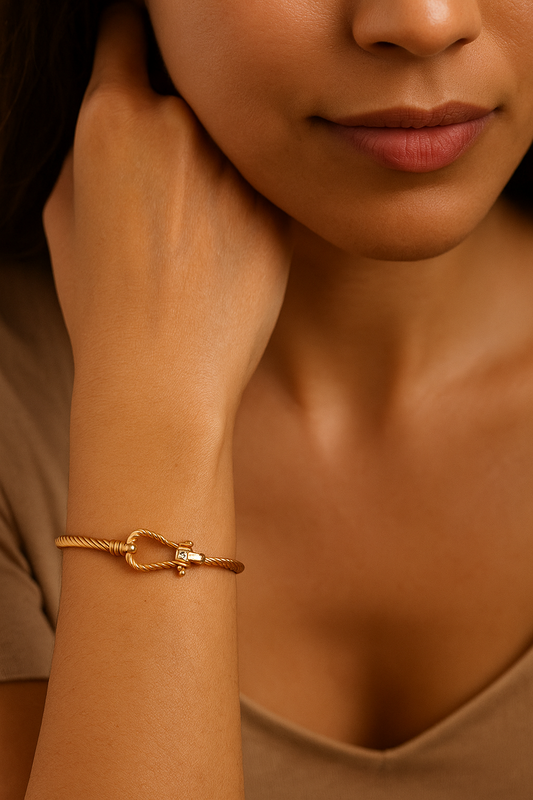 Titanium Twist Buckle Bracelet