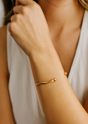 Twisted Elegance Open Cuff Bracelet