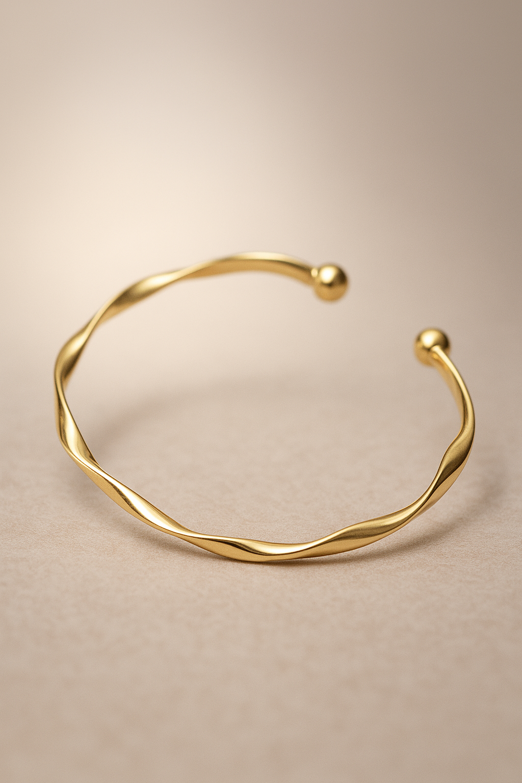 Twisted Elegance Open Cuff Bracelet